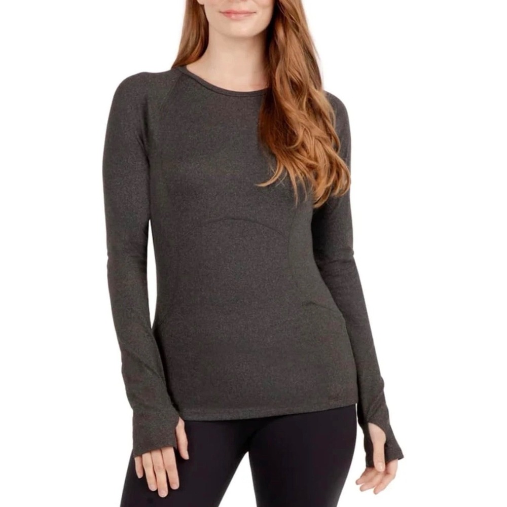 NWT Spyder Active Womens XXL Black Heather Long Sleeve Performance Top Gorpcore